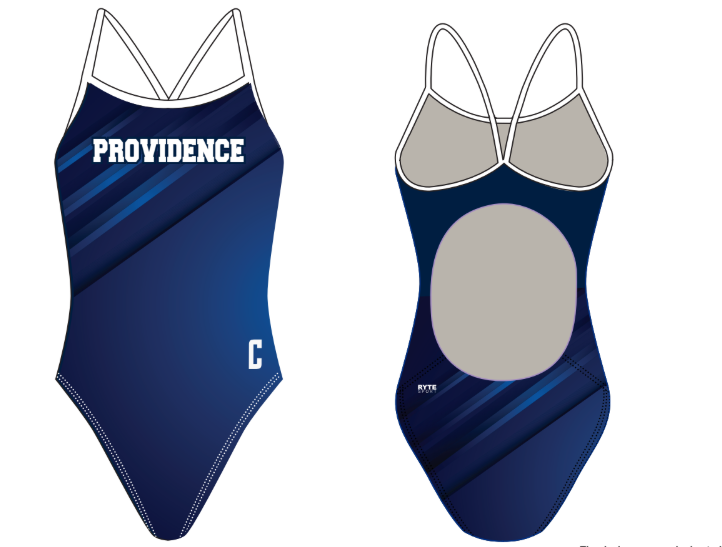 CAPTAIN'S Providence High School Swim Team Custom Women's Active Back Thin Strap Swimsuit
