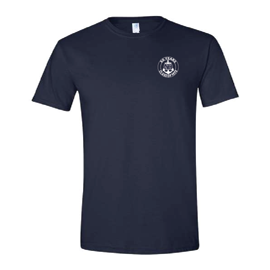 NHHS Class of 1973 50 Year Unisex Shortsleeve Navy T-Shirt