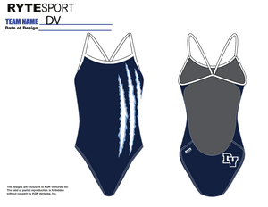DVHS Open Back Thin Strap Swim Suit