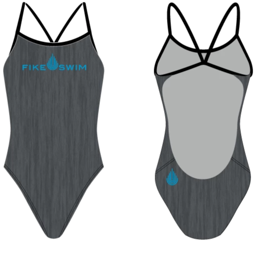 Fike Custom Blue Open Back Swim Suit