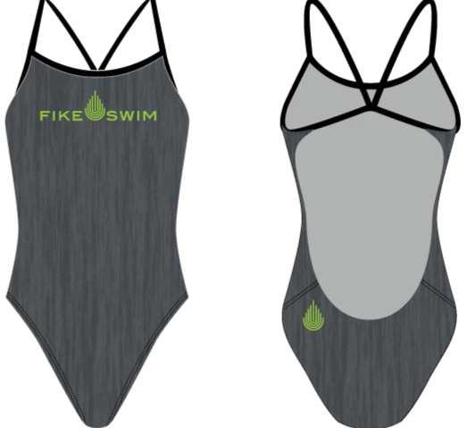 Fike Custom Green Open Back Swim Suit