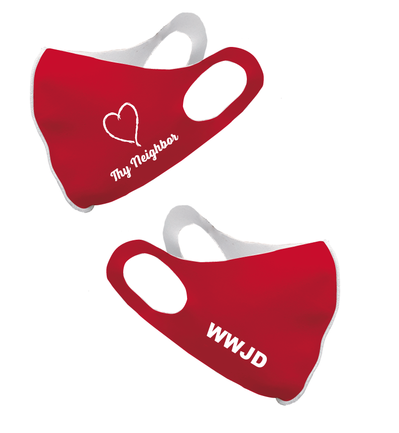 WWJD Olson Face Mask Red