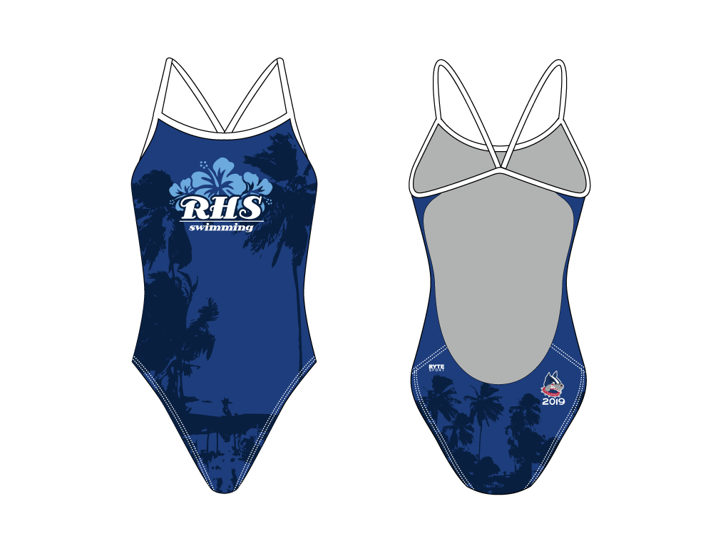 Redlands High School Swim Team Custom Women’s Open Back Thin Strap Swimsuit