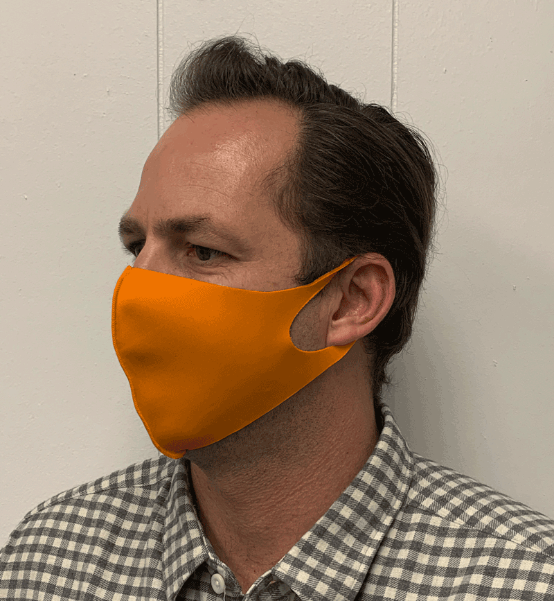 Solid Orange Olson Face Mask