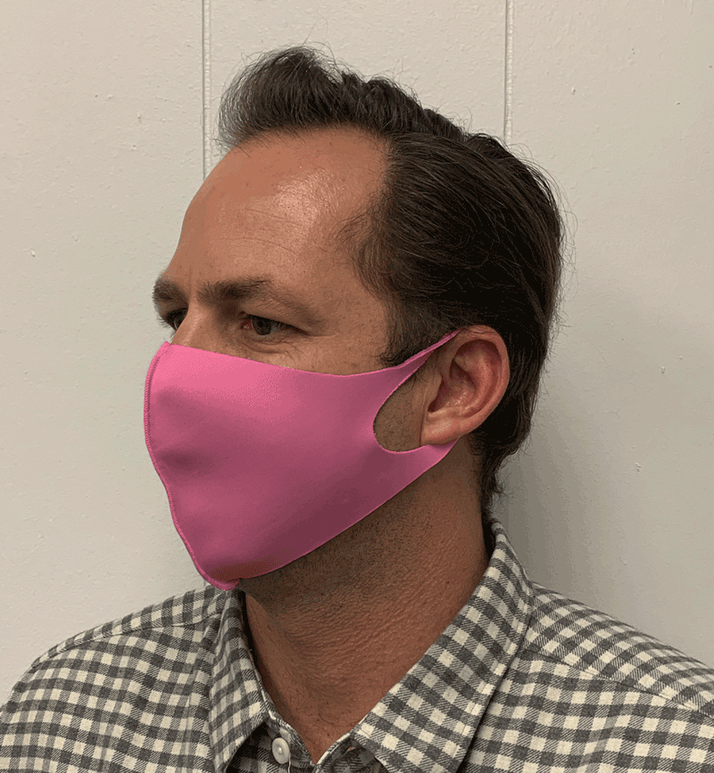 Solid Pink Olson Face Mask